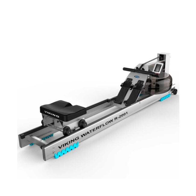 Viking Fitness Waterflow R-2001 Water Rower rowing machine with wooden frame and adjustable resistance for full-body workout