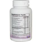 Old Products Now Foods Hair, Skin & Nails supplement capsules, showing 90 capsules in a clear bottle on a white background.