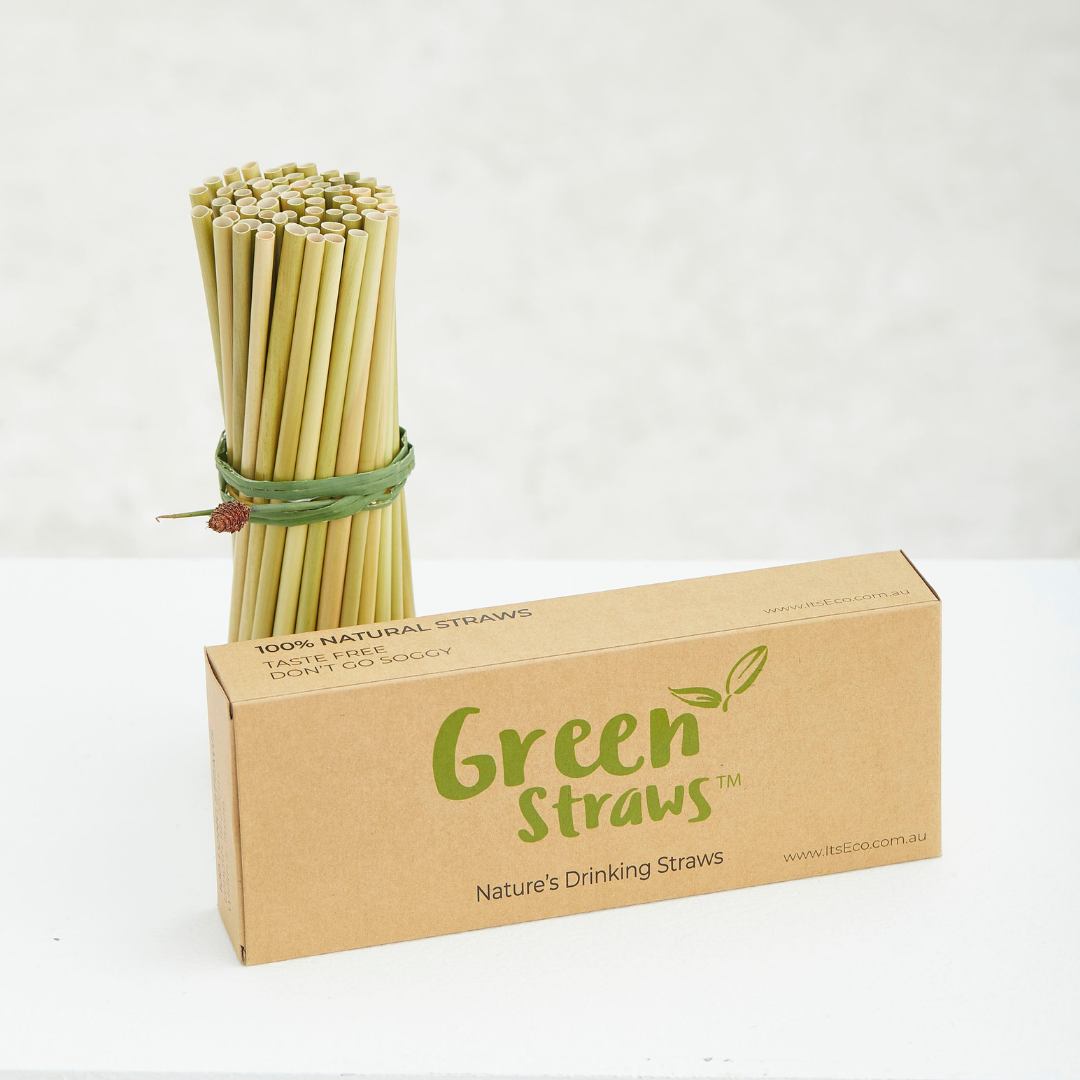 GREEN STRAWS 100p 20cm