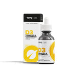 Vivo Life Vitamin D3 with K2 plant-based supplement bottle, front view showing label and product packaging.