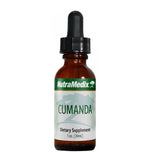 SENTOSA Nutramedix Cumanda microbial defense supplement bottle with label and product information.