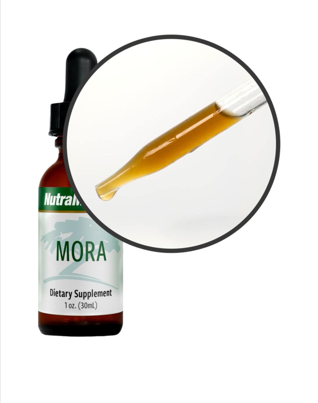 Sentosa Nutramedix MORA Microbial Defense supplement bottle with label details visible in the screenshot.