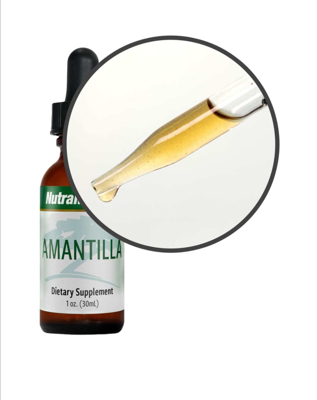 Screenshot of Nutramedix Amantilla Relax Sleep supplement label showing natural herbal ingredients and SENTOSA branding.
