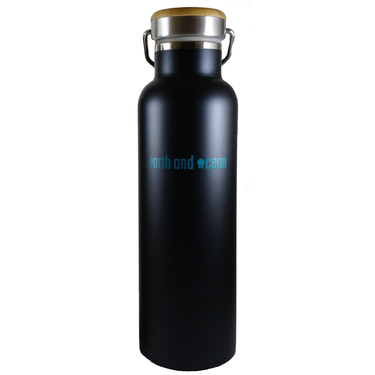 Stainless steel 600 ml Earth and Ocean water bottle by OLD PRODUCTS, featuring a sleek, eco-friendly drink accessory with ocean-inspired design.
